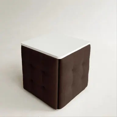 5-in-1 transforming pouf with table Lux